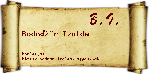 Bodnár Izolda névjegykártya