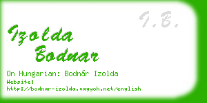izolda bodnar business card