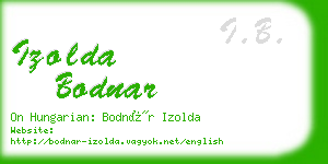 izolda bodnar business card